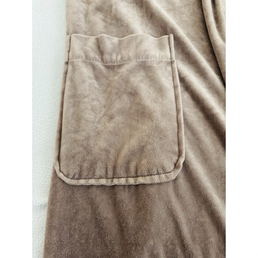 Vintage Christian Dior Monsieur Men's Taupe Velour Robe Belted Lounge Bath Robe*